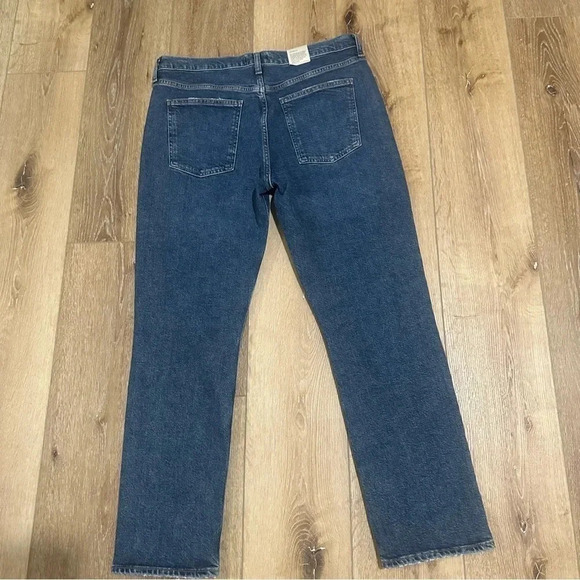 Agolde Merrel Mid-Rise Straight Leg Medium/Dark Wash Denim Jeans Size 31 NWT - Picture 9 of 9